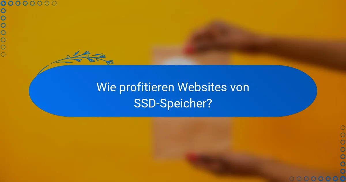 Wie profitieren Websites von SSD-Speicher?